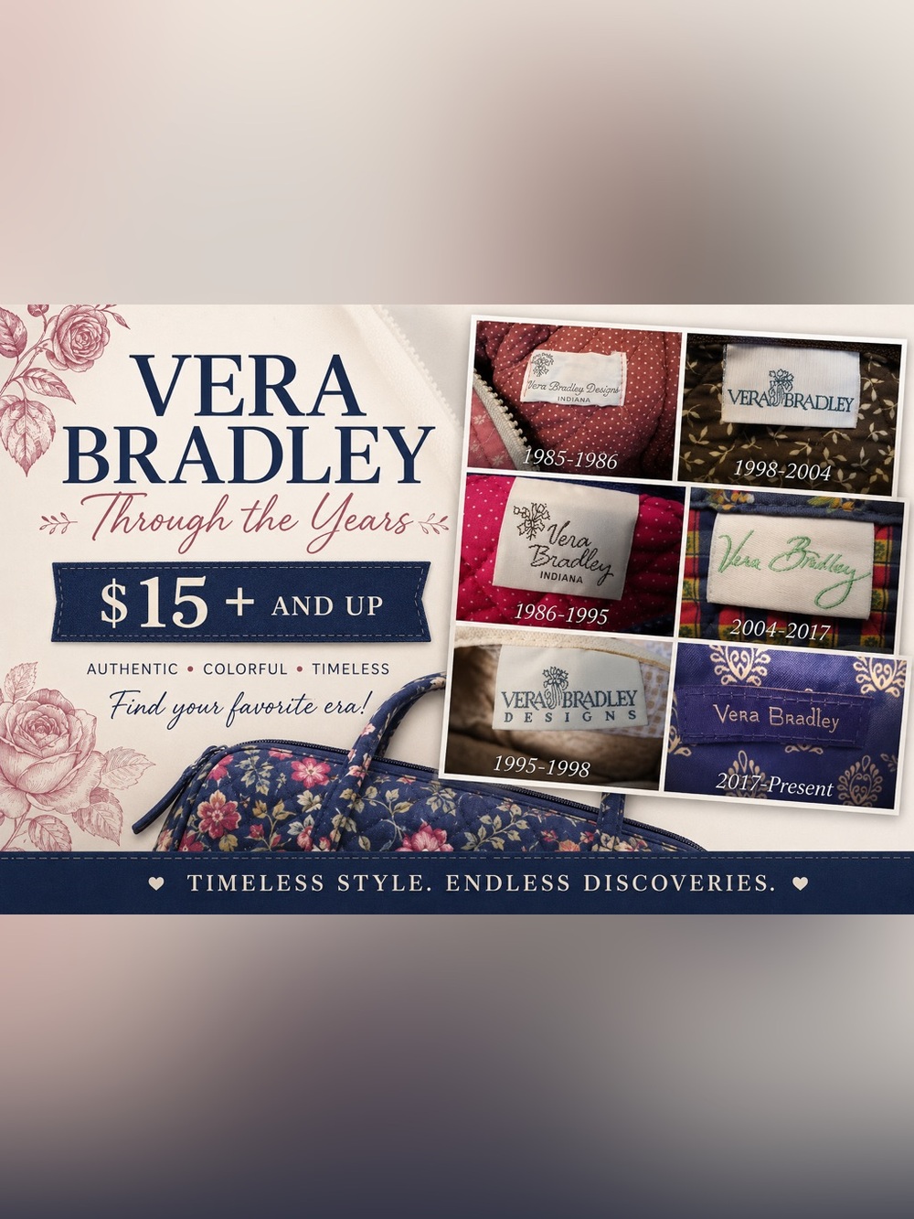 $15 Starts- All Vera Bradley during the Show!Wallets, Crossbody,Totes & Backpack